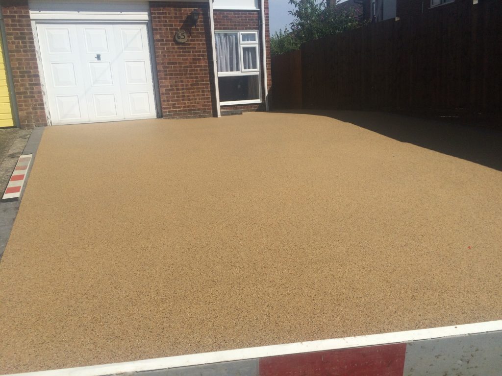 Completed resin coat drive over existing concrete