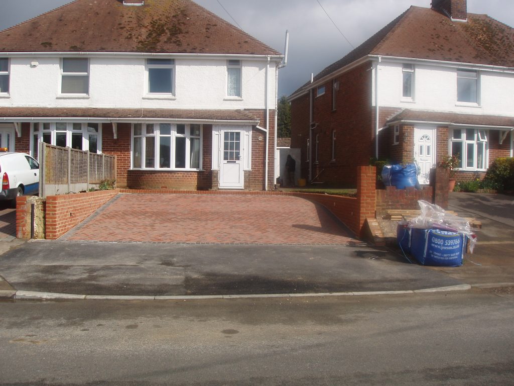 Finished block paving