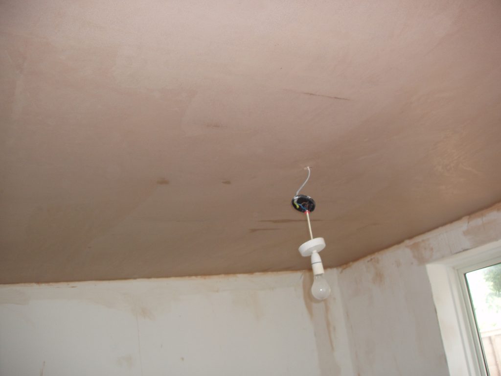 Plastered ceiling